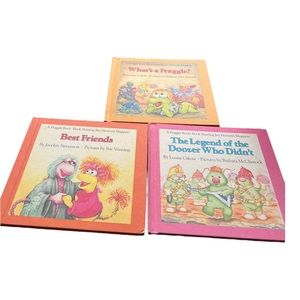 Vintage Set of Three Fraggle Rock Children Books Starring Jim Henson’s Muppets.